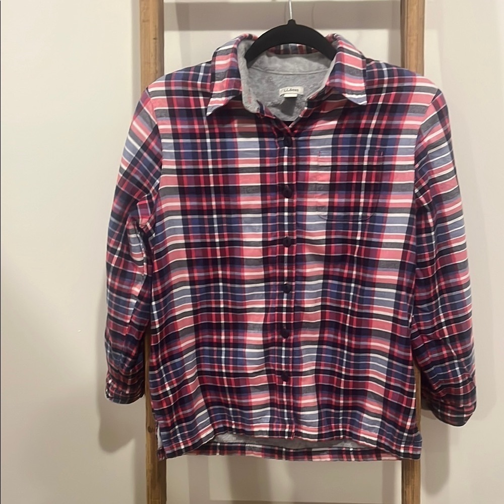 LL Bean Fully Lined Plaid Shirt